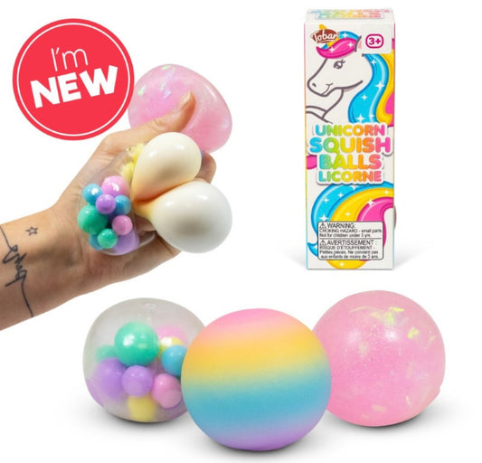 Unicorn squish balls 3pk