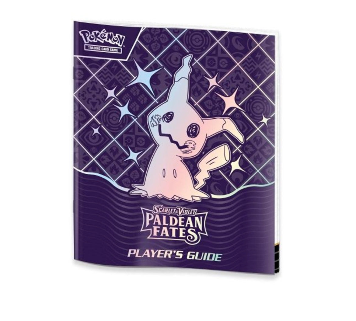 Pokémon Paldean fates players guide & card booklet