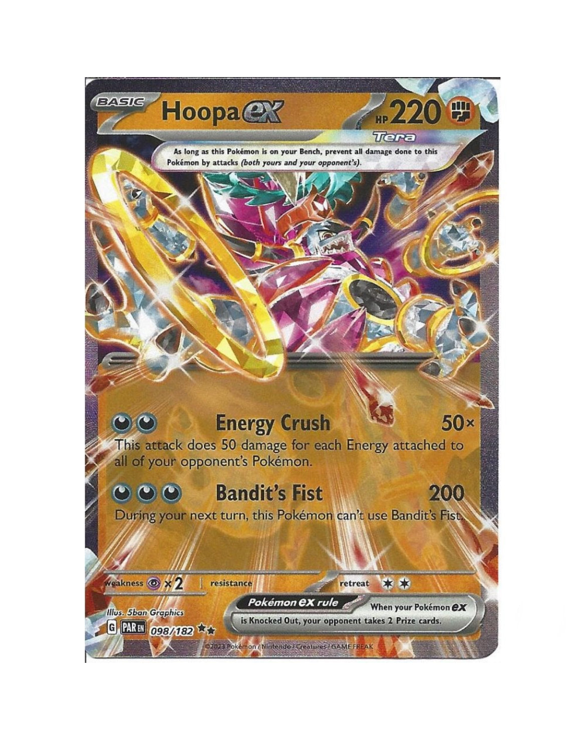 Pokémon paradox rift Hoopa EX PAR 098/182