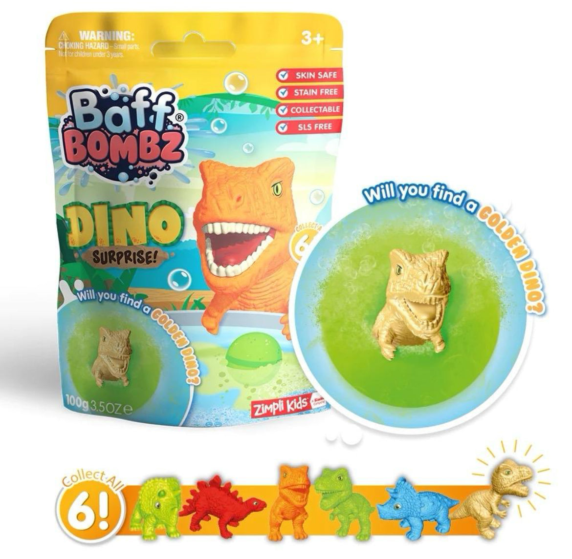 Baff Bombz dinosaur surprise