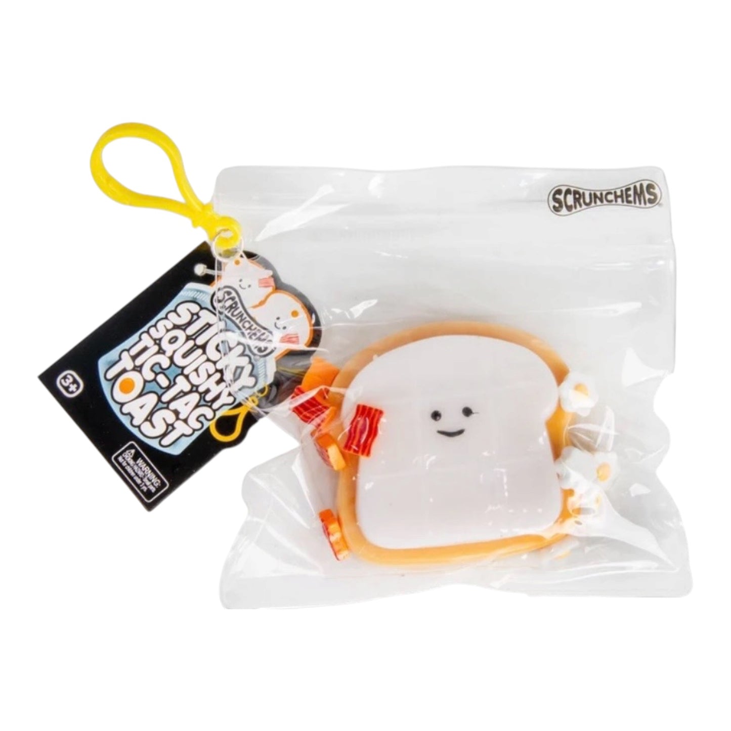 Scrunchems toast squishy in pouch with clip