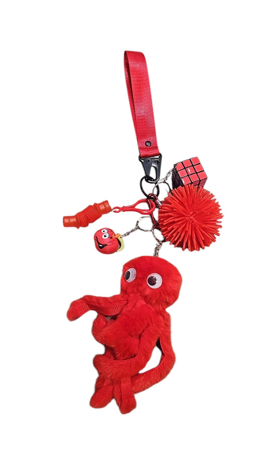 Red fidgets with key strap