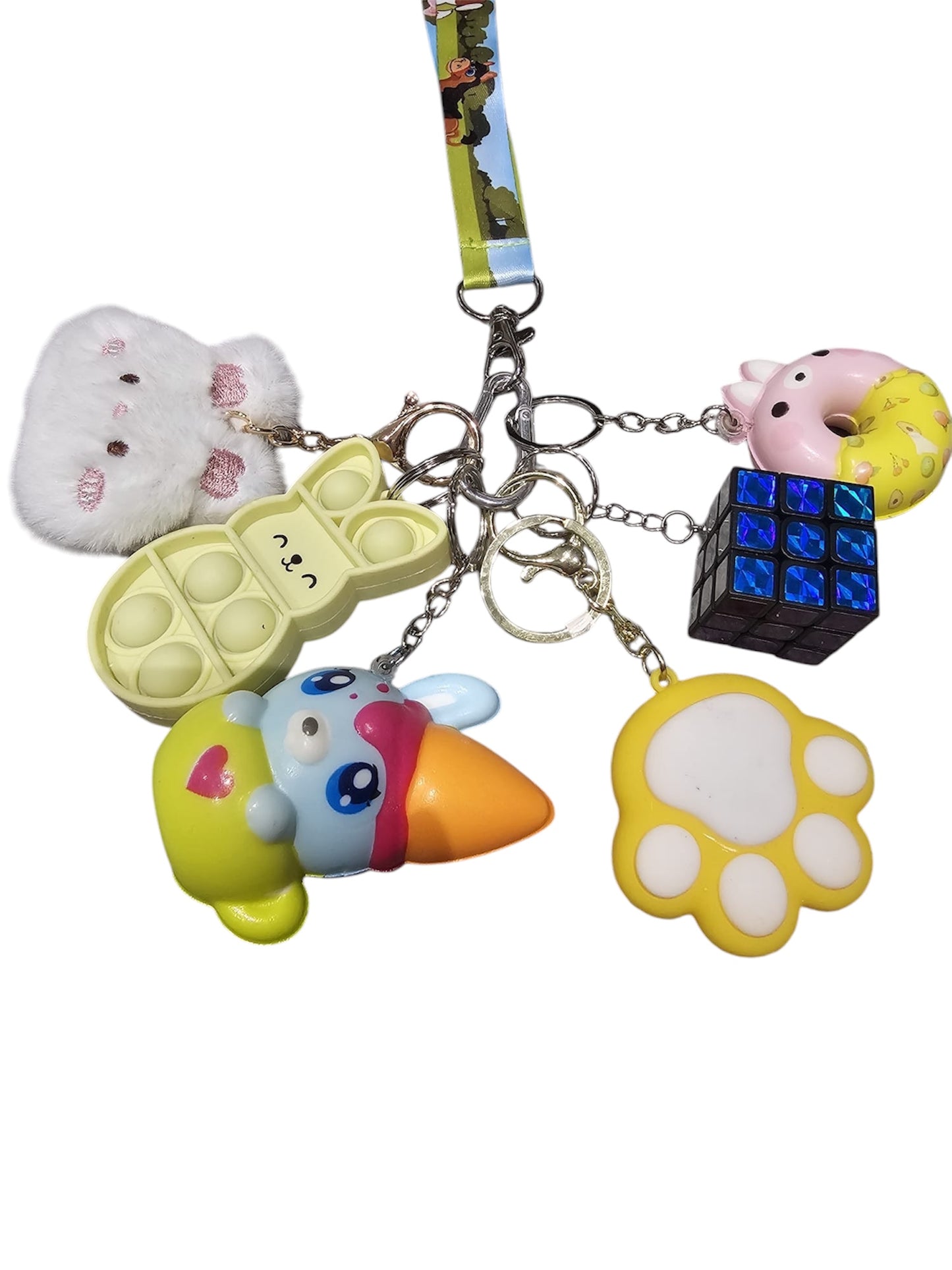 Bunny fidgets with lanyard