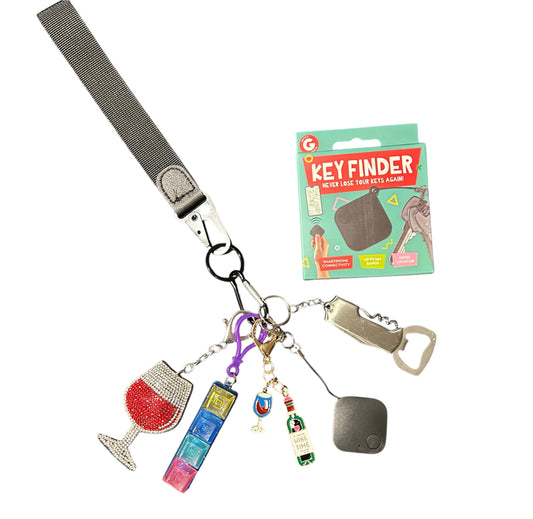 Wine themed fidgets with key strap