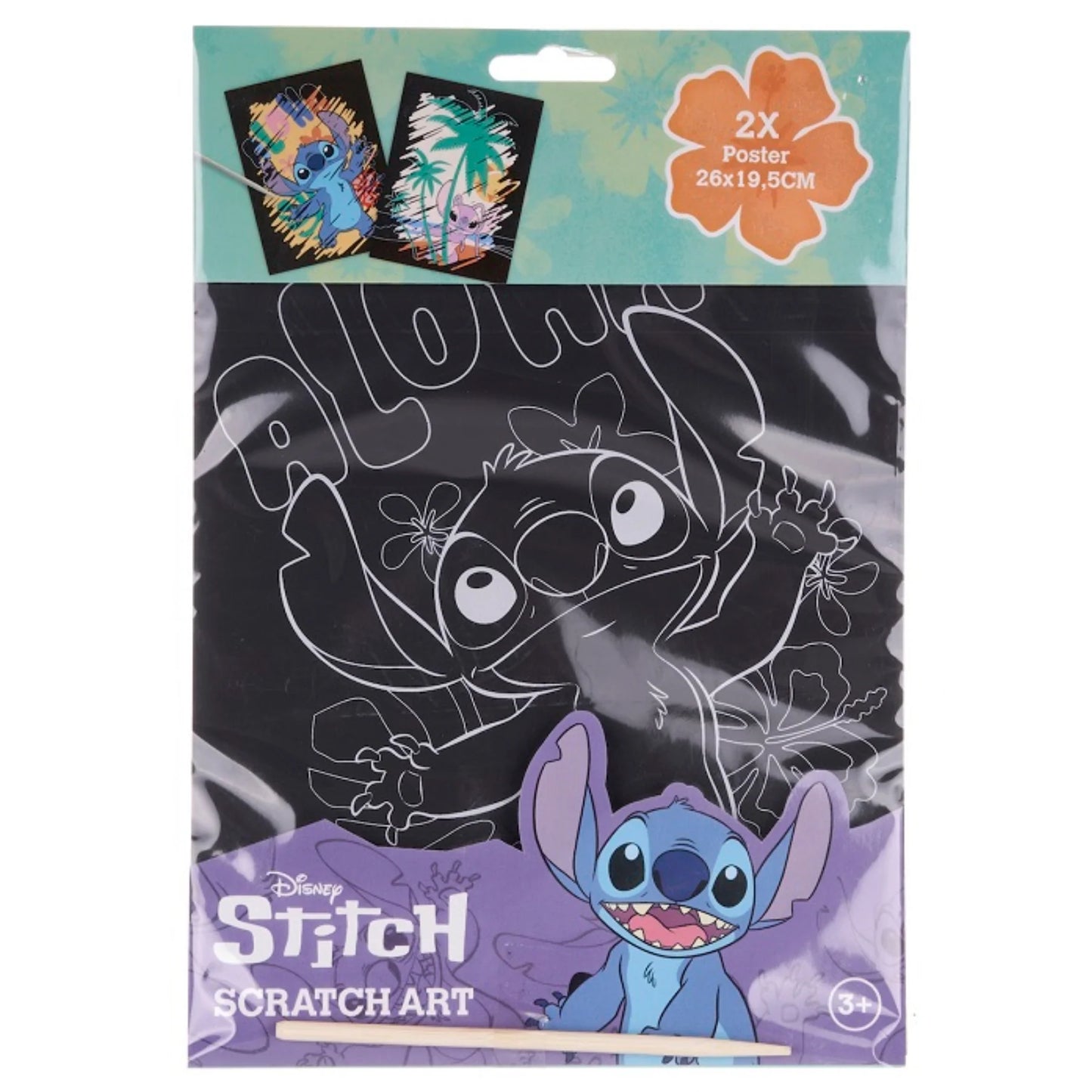 Disney stitch scratch art