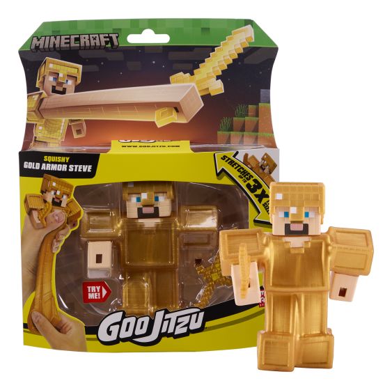 Goo Jit Zu Minecraft Gold Armour Steve