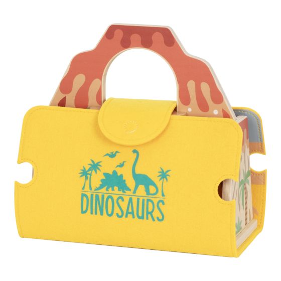 Dinosaur wooden train set