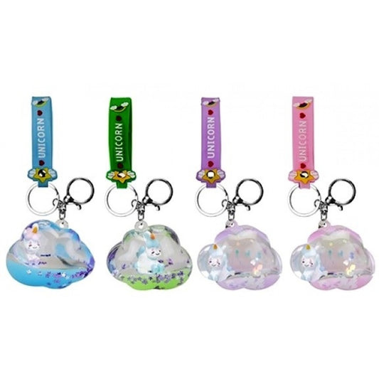 Liquid motion unicorn cloud with key strap