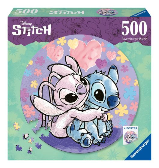 Disney stitch circular 500pc puzzle