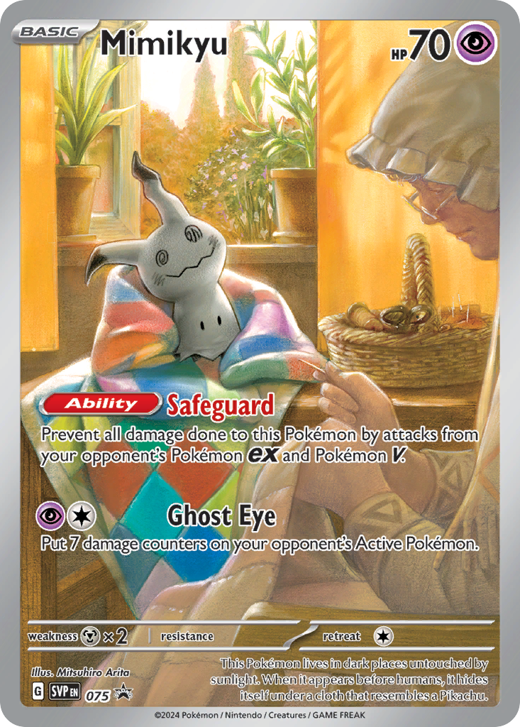 Pokémon Paldean fates SVP 075 mimikyu ETB promo card SEALED