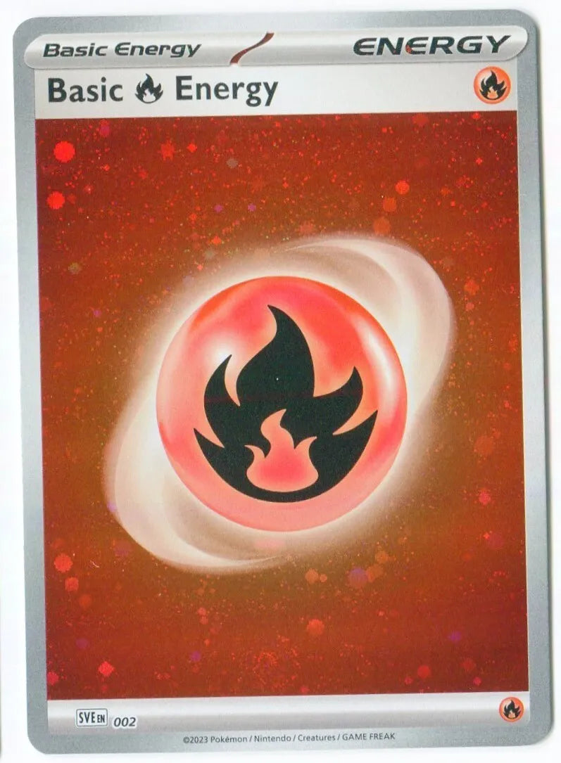 Pokémon fire energy holo SVE 002