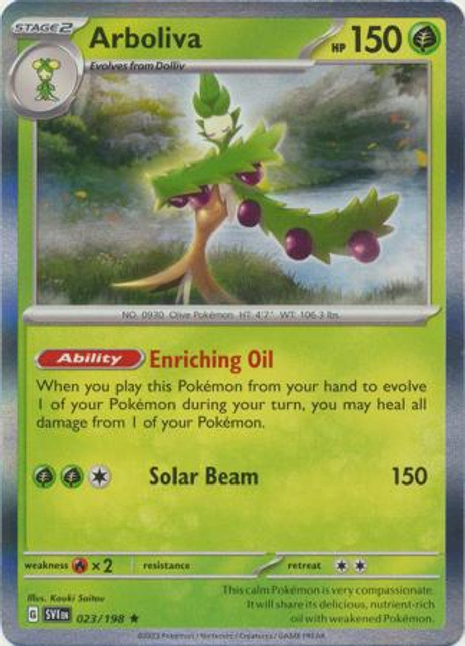 Pokémon scarlet & Violet base Smoliv evolution promo card