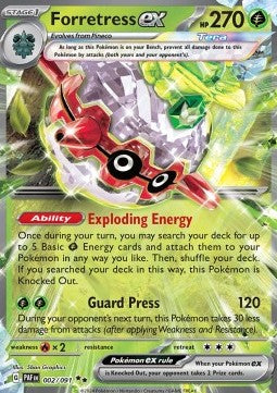 Pokémon Paldean fates Fortress EX 002/091 PAF