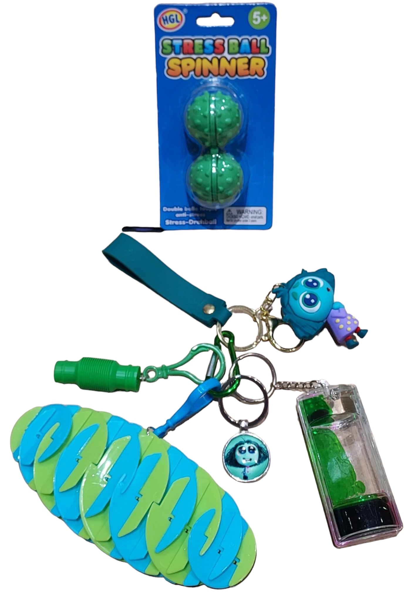 NEW inside out communication emotions and fidget key strap