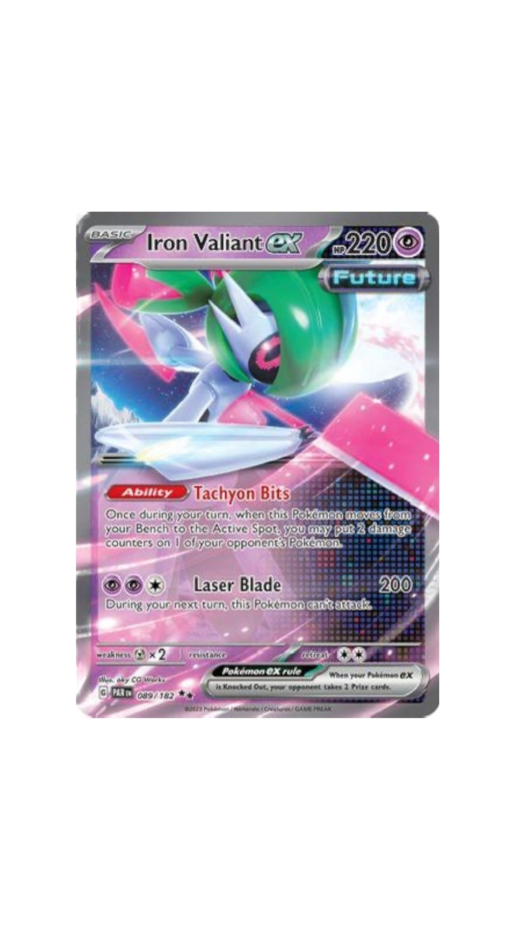 Pokémon Iron Valiant EX single card 089/182 PAR