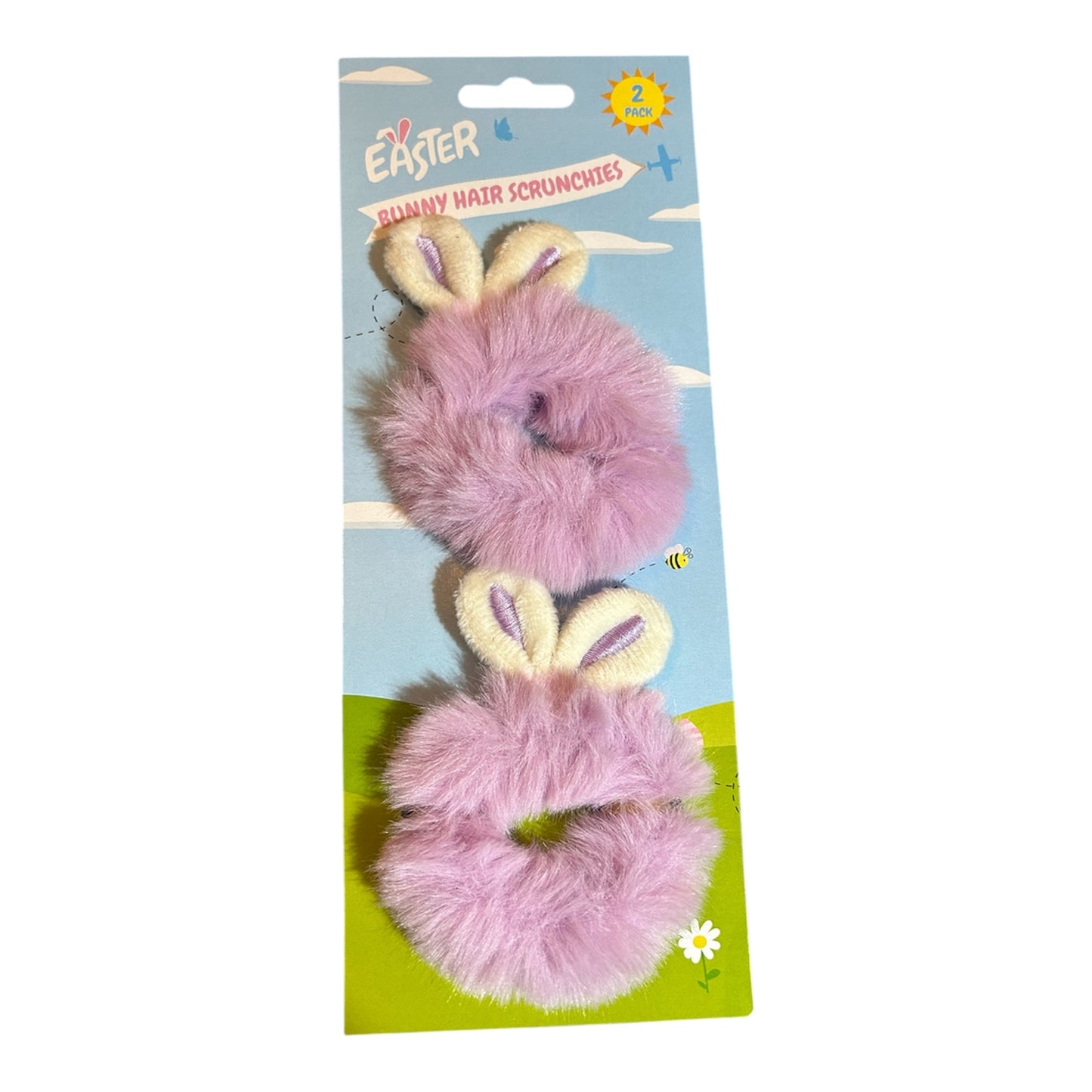 Easter bunny hair scrunchies 2pk