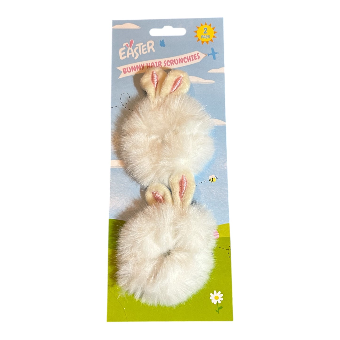 Easter bunny hair scrunchies 2pk