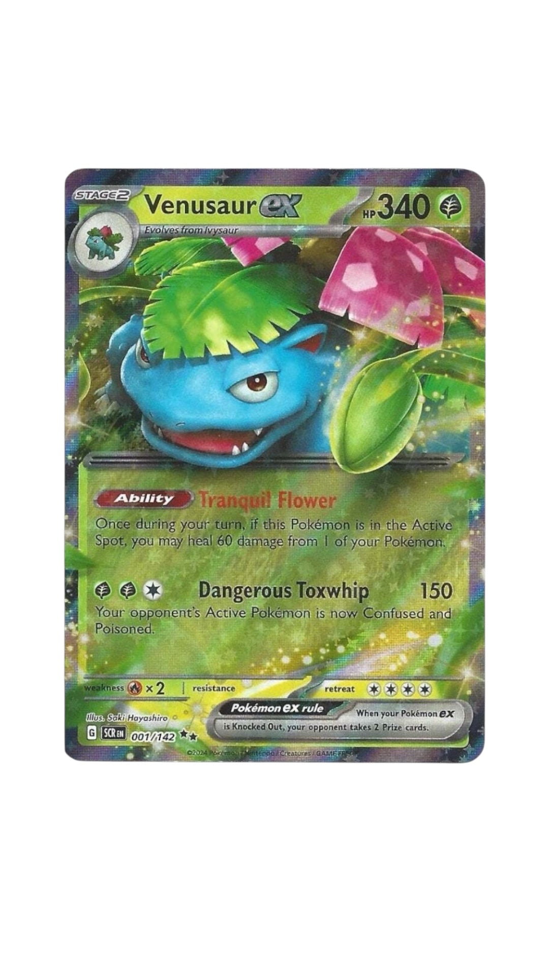 Pokémon Venusaur EX card 001/142 SCR