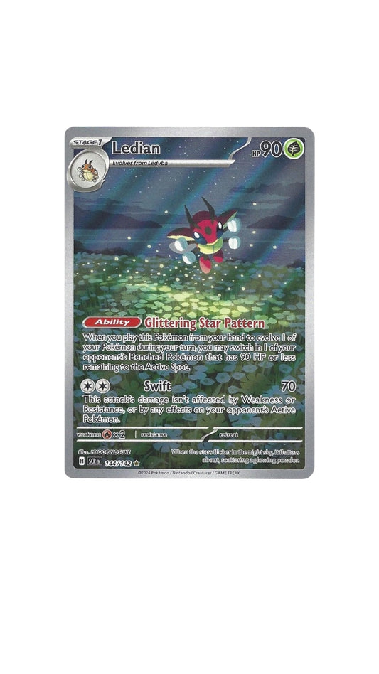 Pokémon Ledian FULL ART card 144/142 SCR