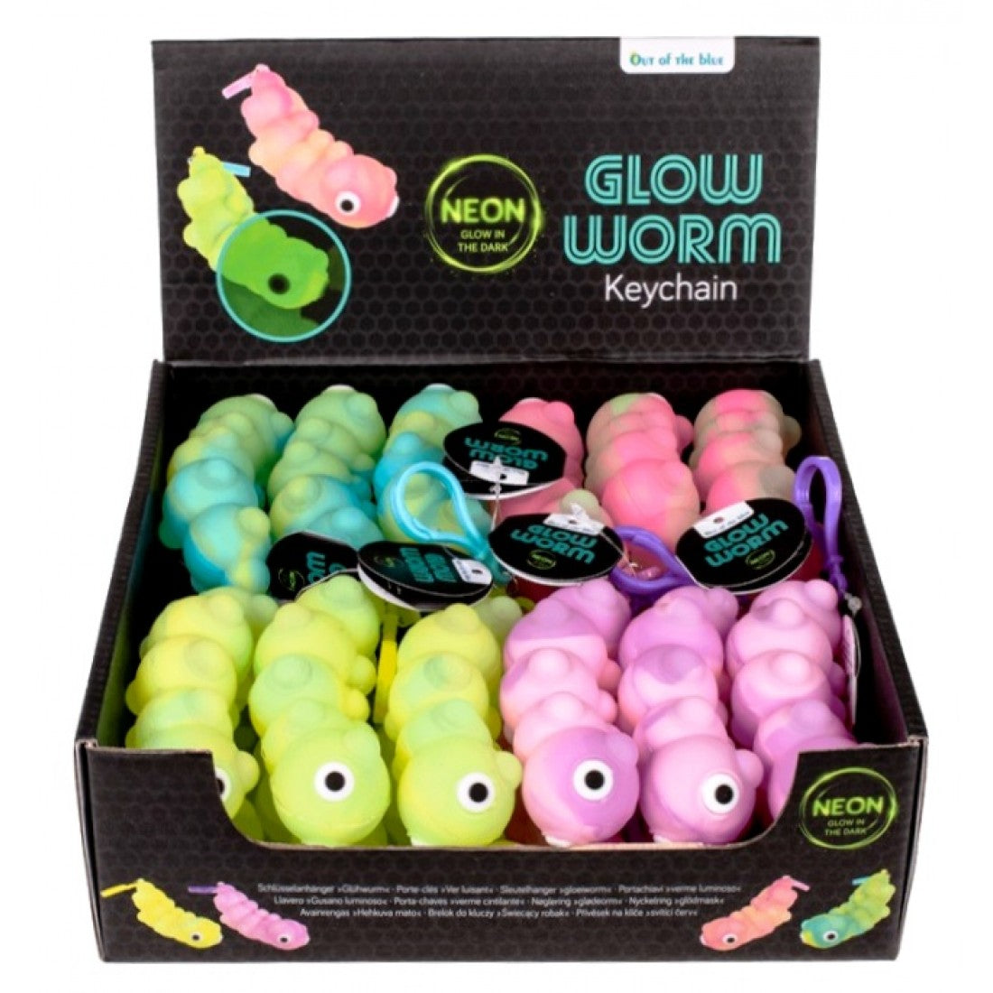 Glow in dark worm with key clip