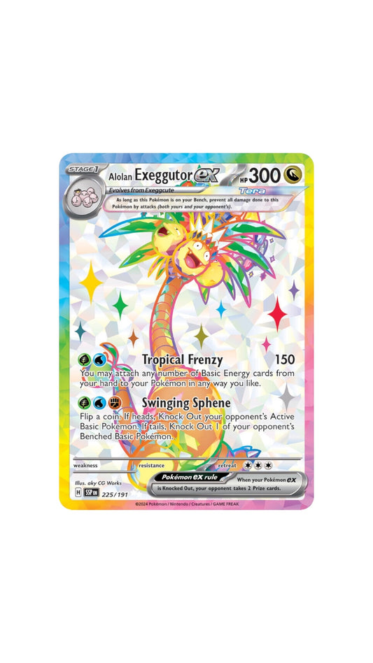 Pokémon Alolan Exeggutor EX Art card 225/191 SSP