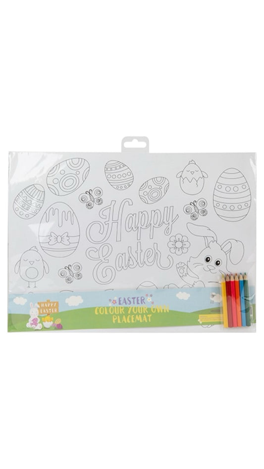 Easter colour your own placemats 6 pack