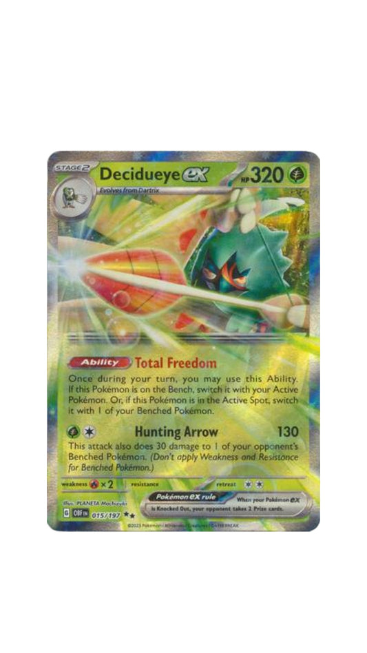 Pokémon Decidueye EX card 015/197 OBF