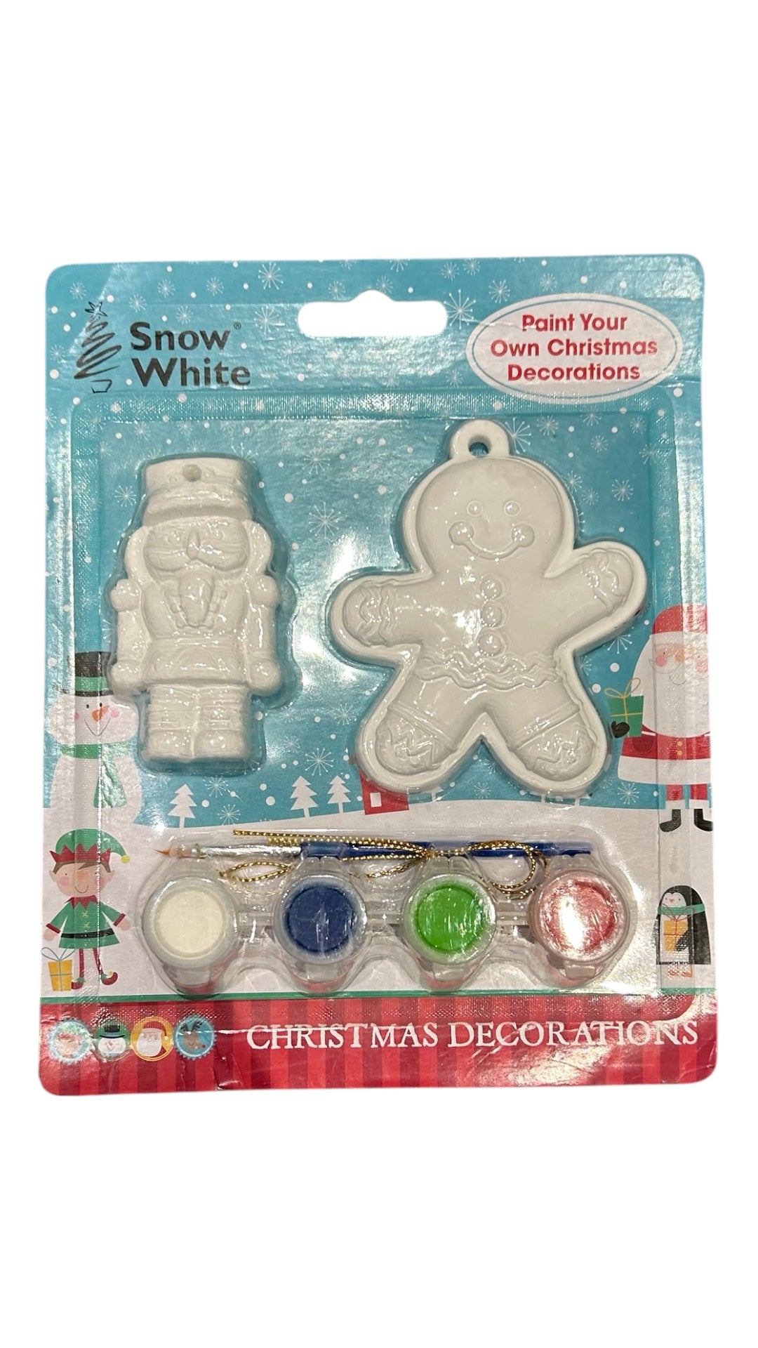 Christmas 2 pack paint decorations