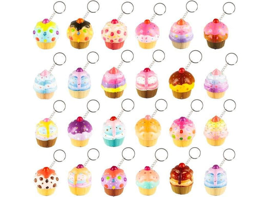 Cupcake squishy keychain fidget