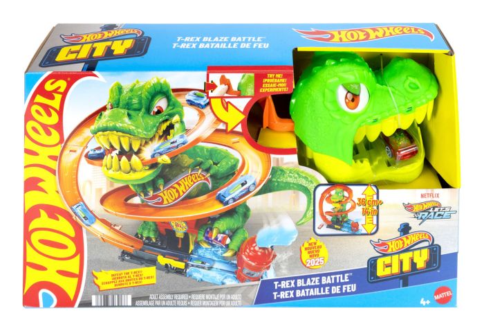 Hot wheels T-Rex fire station