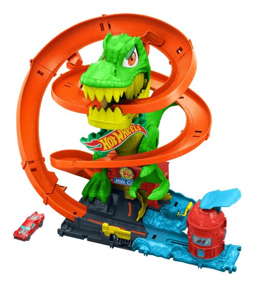 Hot wheels T-Rex fire station