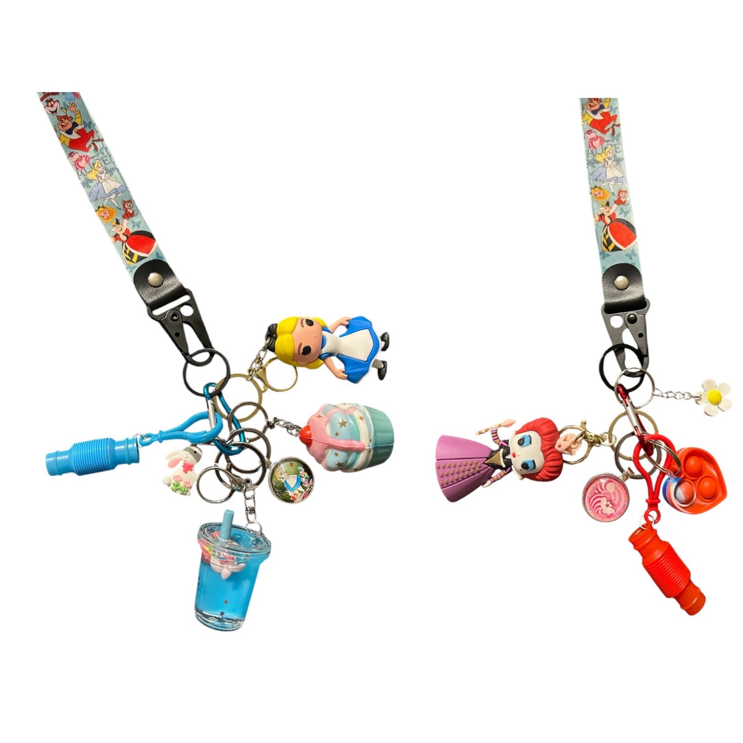 Alice in wonderland fidgets with key strap