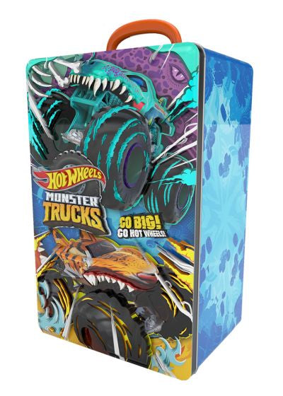 Hot wheels monster truck storage tin