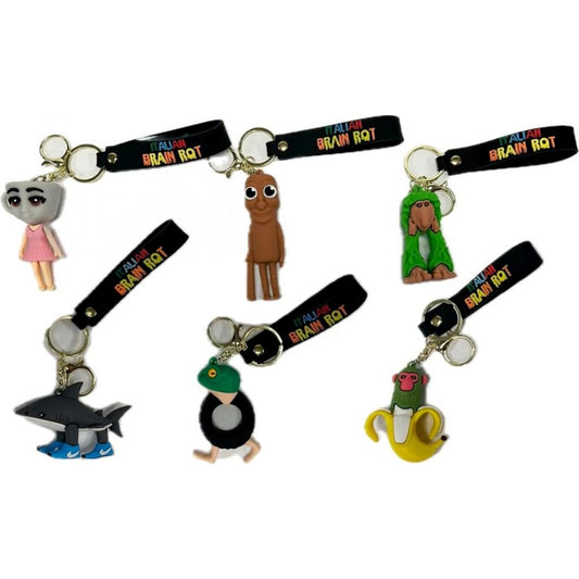 Brainrot 3D character keychain