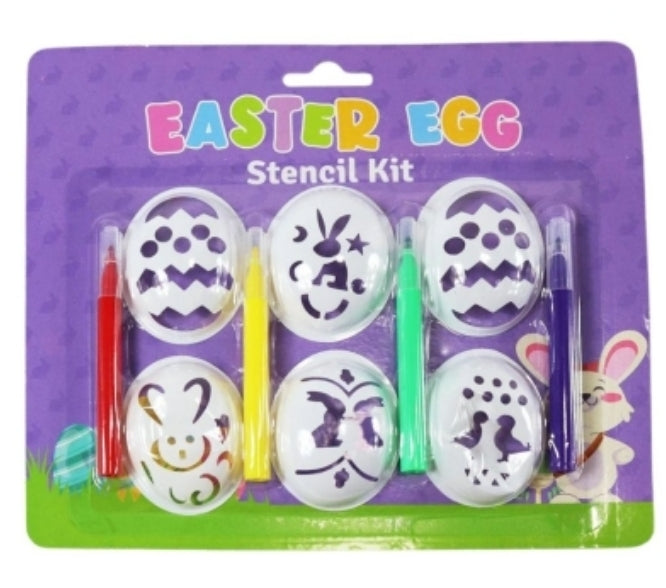 EASTER EGG COLOURING STENCIL SET