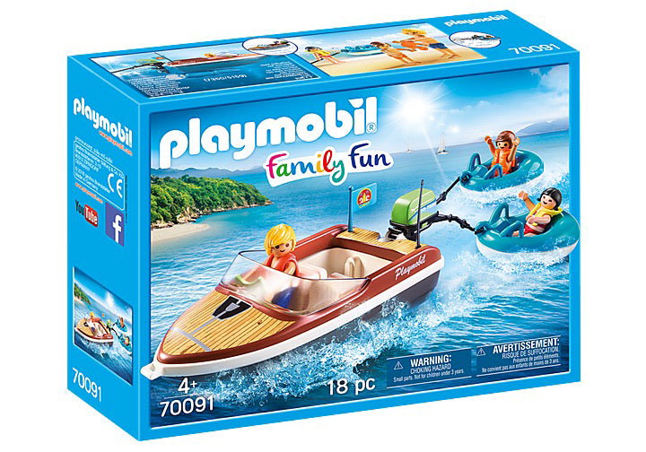 Speedboat with Tube Riders 70091