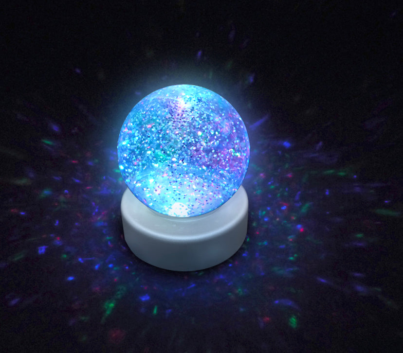 Glitter water light up ball