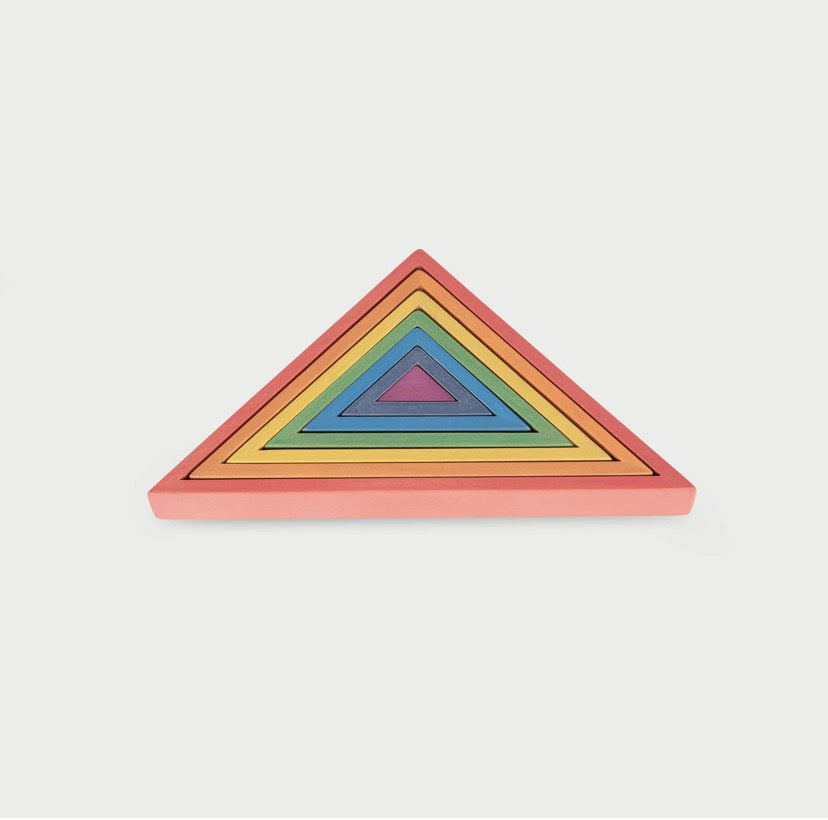 Rainbow Wooden Triangles