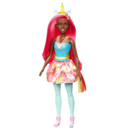 Barbie unicorn doll orange pink hair