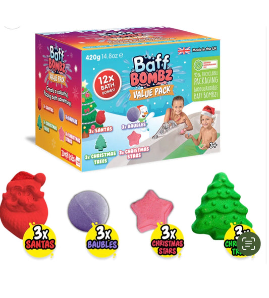 Christmas Baff bombs 12 gift pack